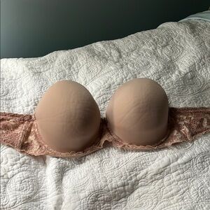 Adore Me light pink strapless bra 34G used